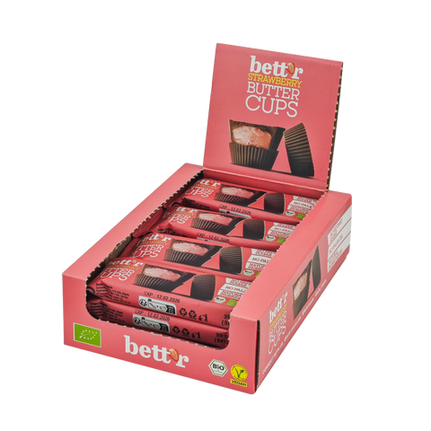 BIO Nut Butter Cups with Strawberry Cream